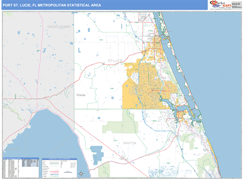 Port St. Lucie Metro Area Digital Map Basic Style